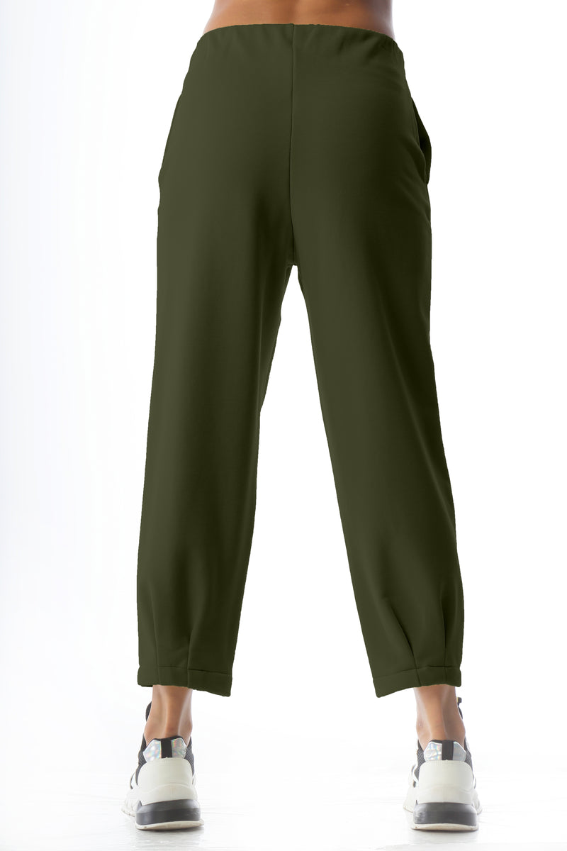 Paola T. Pantalone in cotone con pinces Promozione