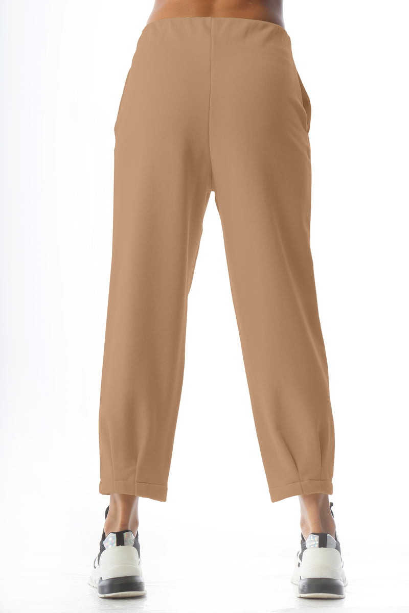 Paola T. Pantalone in cotone con pinces Spedizione Gratuita