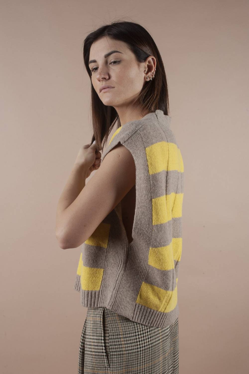 Pdr Phisique Du Role PHISIQUE DU ROLE STRIPED SWEATER TOP IN MERINOS WOOL Spedizione Gratuita