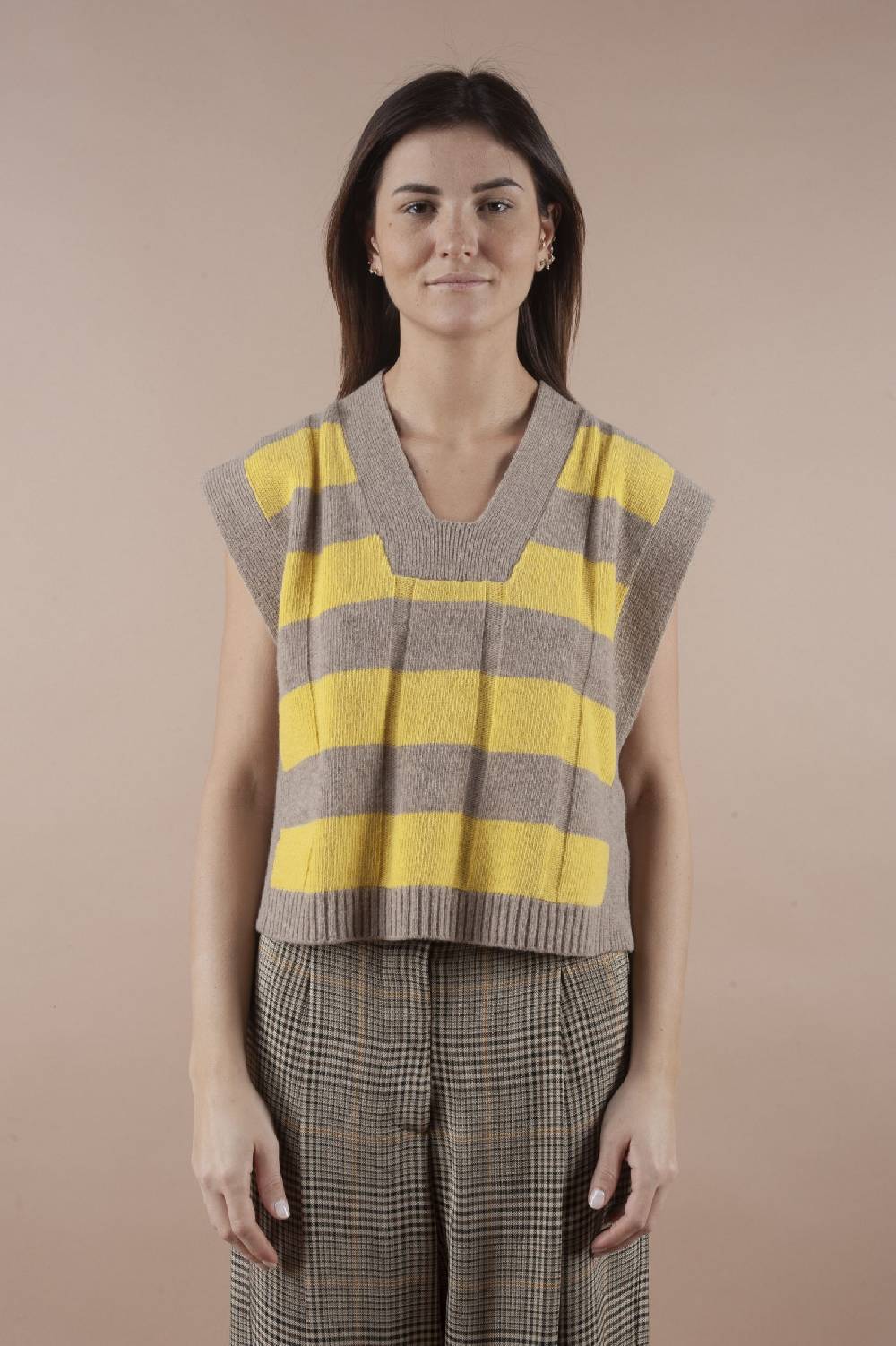 Pdr Phisique Du Role PHISIQUE DU ROLE STRIPED SWEATER TOP IN MERINOS WOOL Spedizione Gratuita