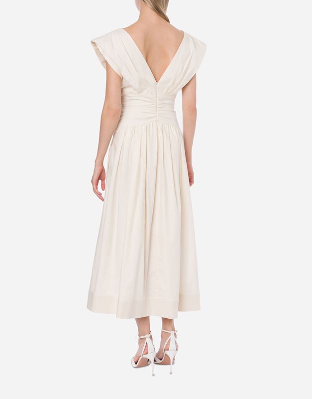 Philosophy Di Lorenzo Serafini Abito in cotone stretch con fiocchi Negozi Online