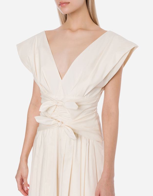 Philosophy Di Lorenzo Serafini Abito in cotone stretch con fiocchi Negozi Online