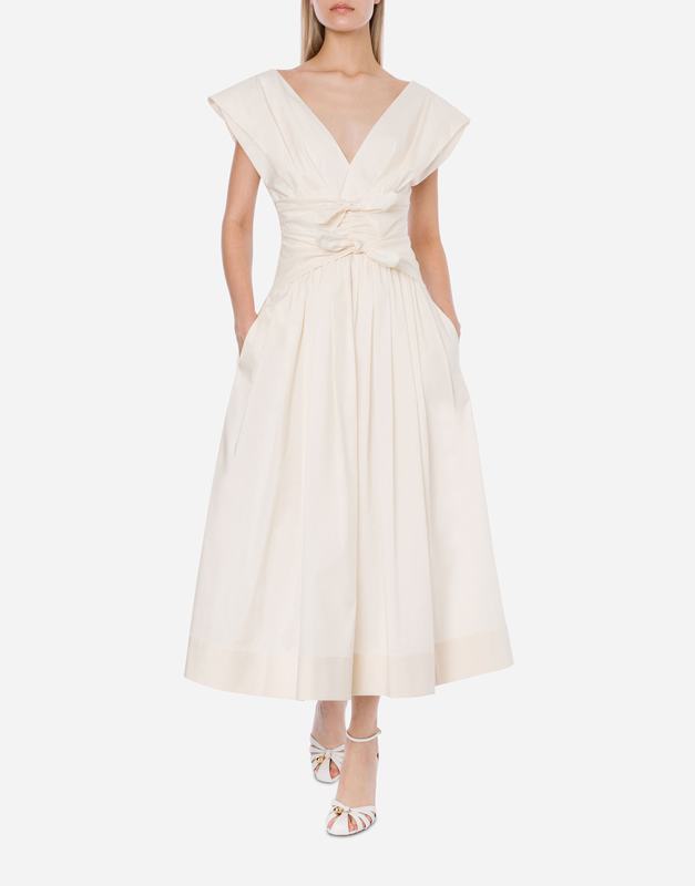 Philosophy Di Lorenzo Serafini Abito in cotone stretch con fiocchi Negozi Online