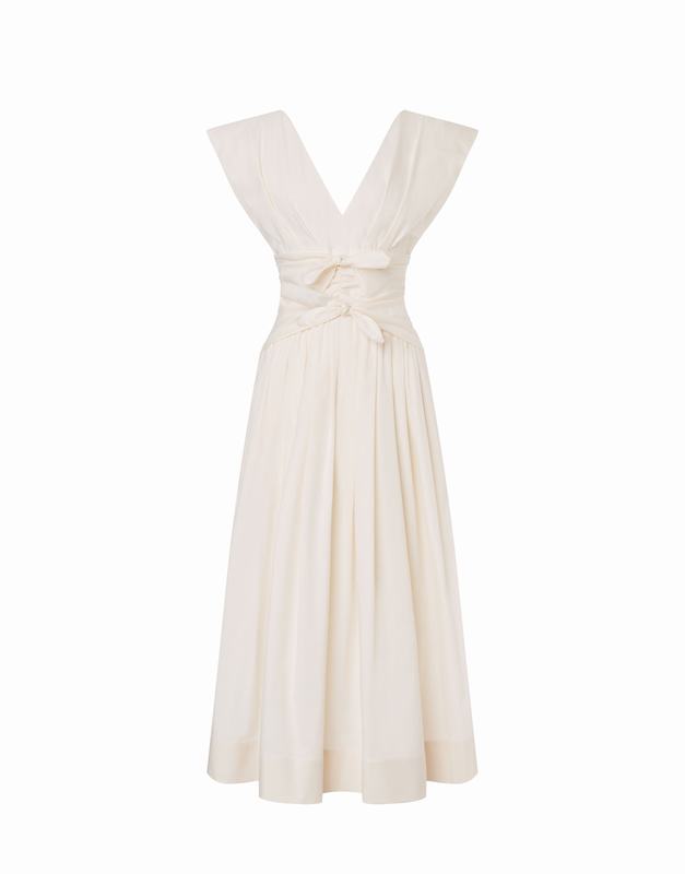 Philosophy Di Lorenzo Serafini Abito in cotone stretch con fiocchi Negozi Online