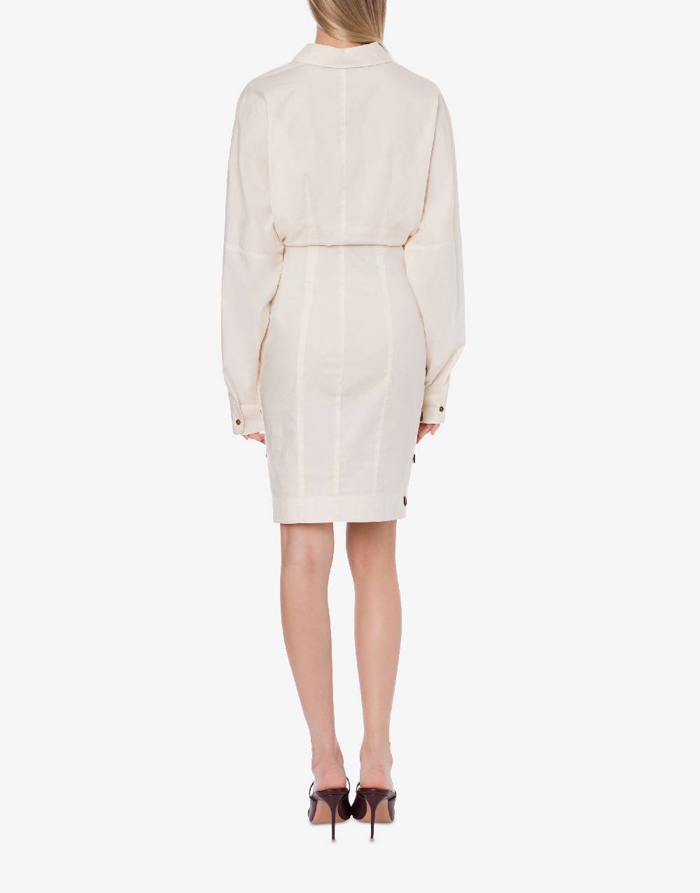 Philosophy Di Lorenzo Serafini Abito in cotone stretch con bottoni Acquista Ora