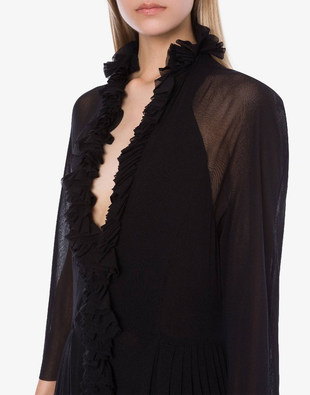 Philosophy Di Lorenzo Serafini Abito in tulle stretch con ruches Consegna Veloce