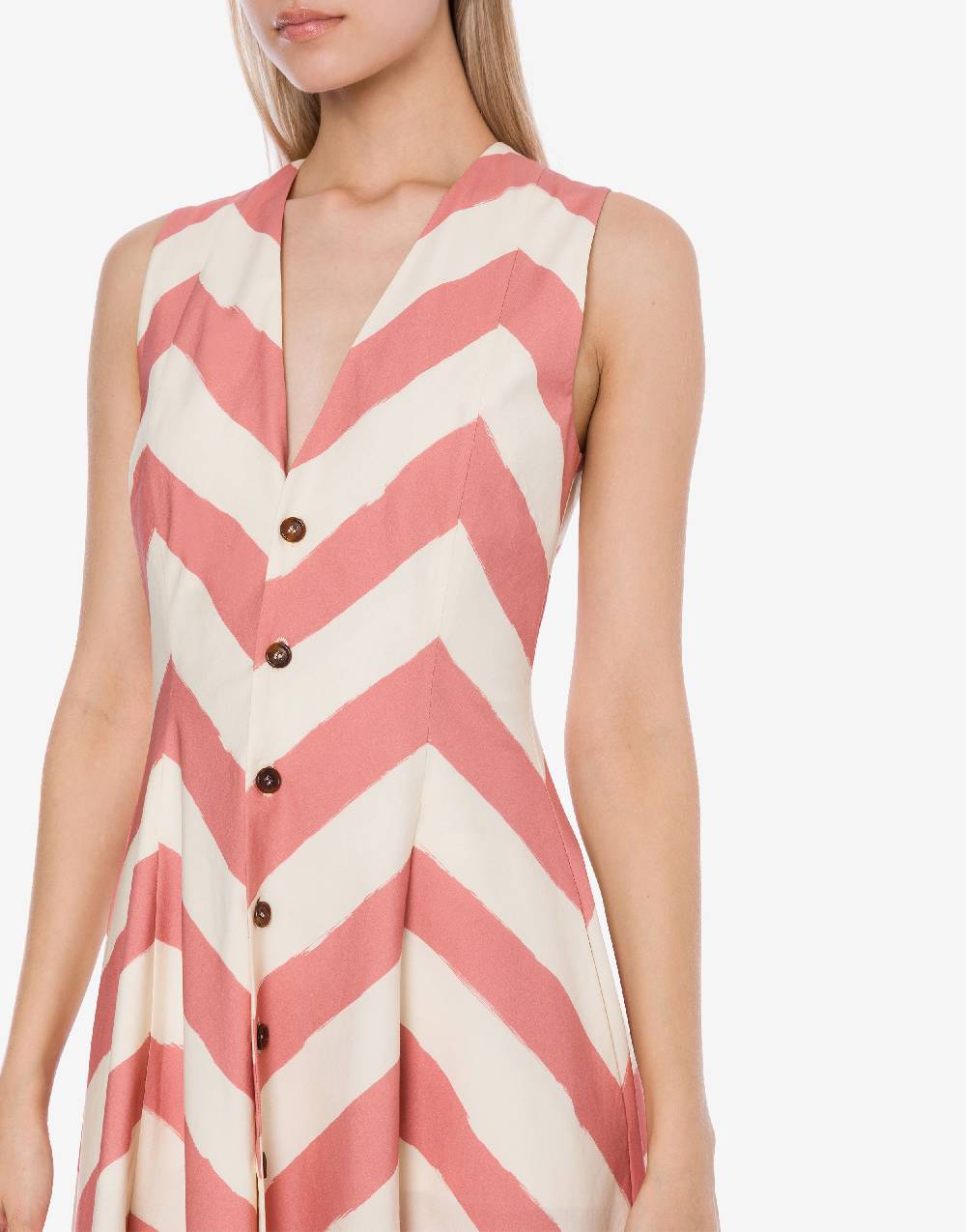 Philosophy Di Lorenzo Serafini Abito chemisier a righe in cotone stretch Fino Al -60%