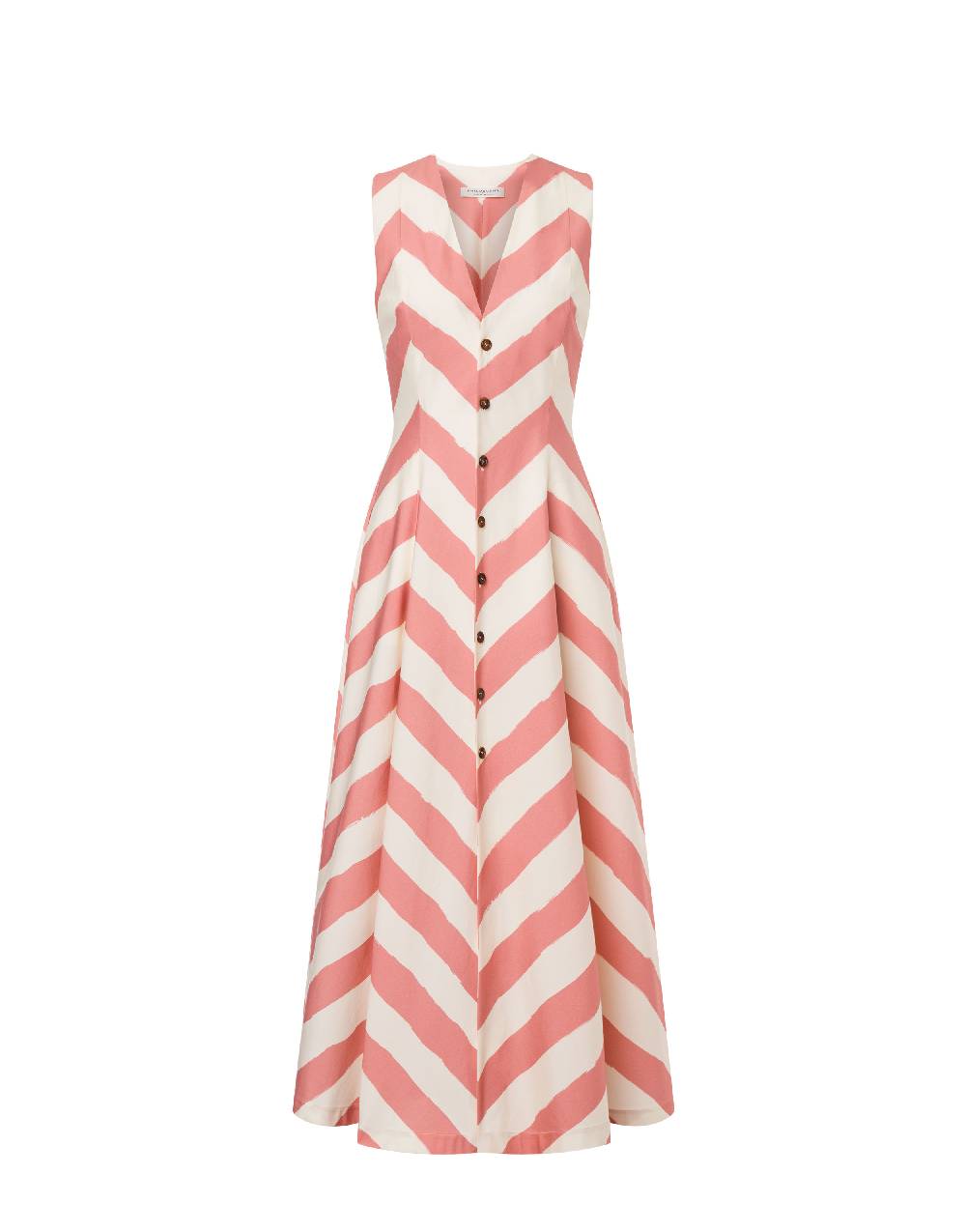 Philosophy Di Lorenzo Serafini Abito chemisier a righe in cotone stretch Fino Al -60%