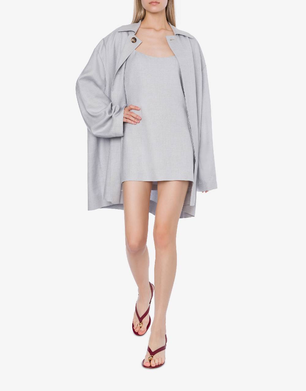 Philosophy Di Lorenzo Serafini Minidress in tela misto lino Online