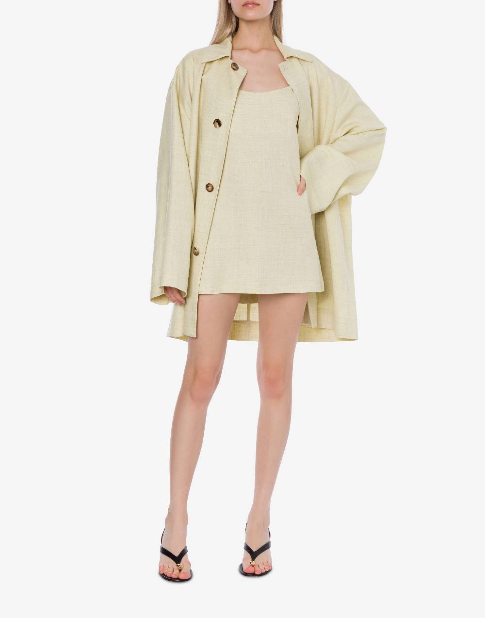 Philosophy Di Lorenzo Serafini Minidress in tela misto lino In Vendita