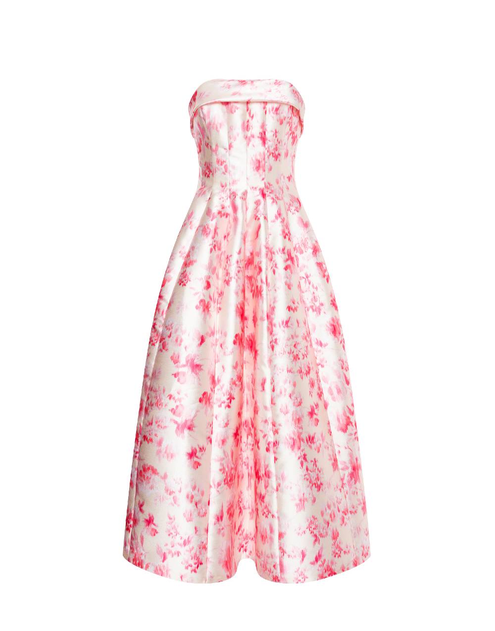 Philosophy Di Lorenzo Serafini Abito bustier in radzmir con stampa fiori Nuovo