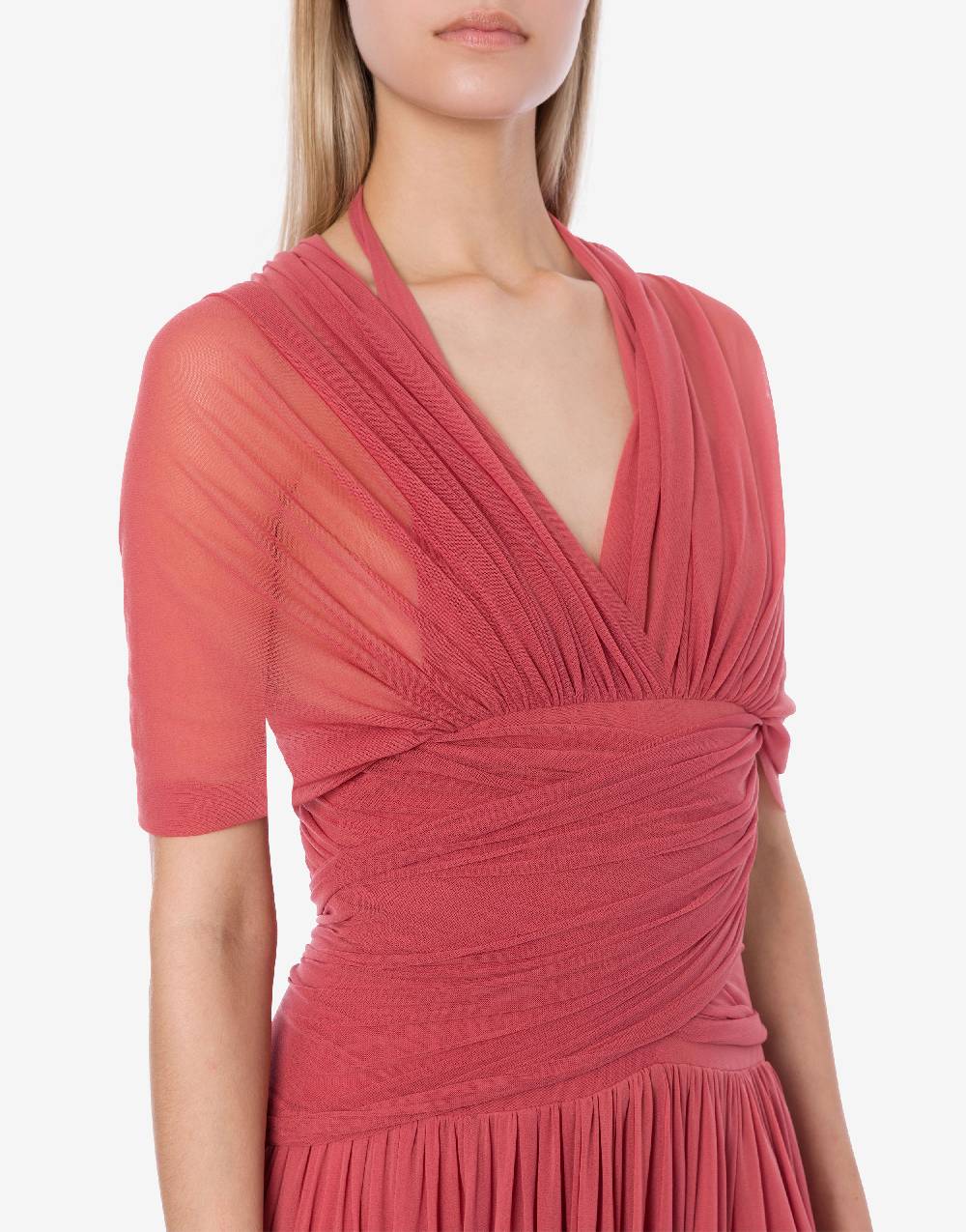 Philosophy Di Lorenzo Serafini Abito in tulle stretch con allacciatura a fiocco Promozione