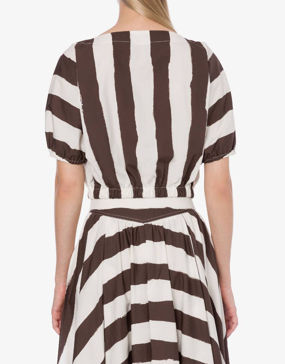 Philosophy Di Lorenzo Serafini Blusa crop a righe in cotone stretch Shopping Online