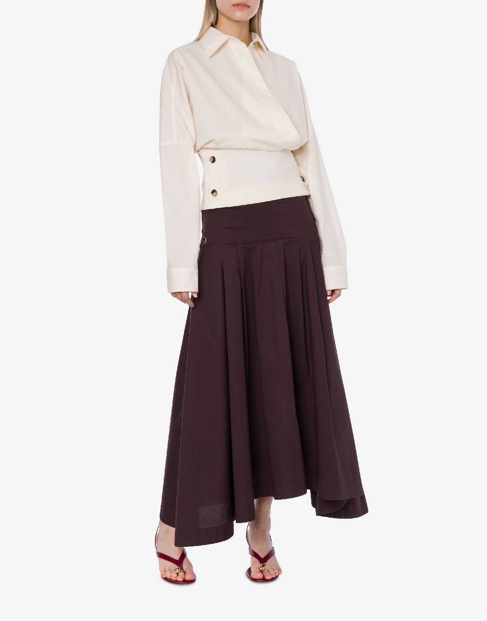Philosophy Di Lorenzo Serafini Camicia in cotone stretch con bottoni Sottocosto