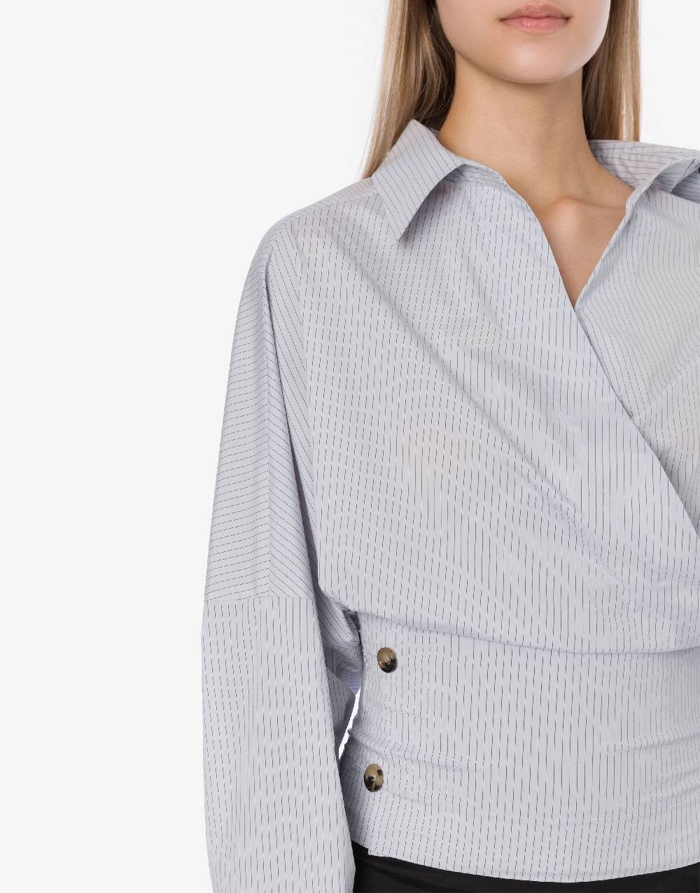 Philosophy Di Lorenzo Serafini Camicia in taffetà stretch con bottoni Convenienza