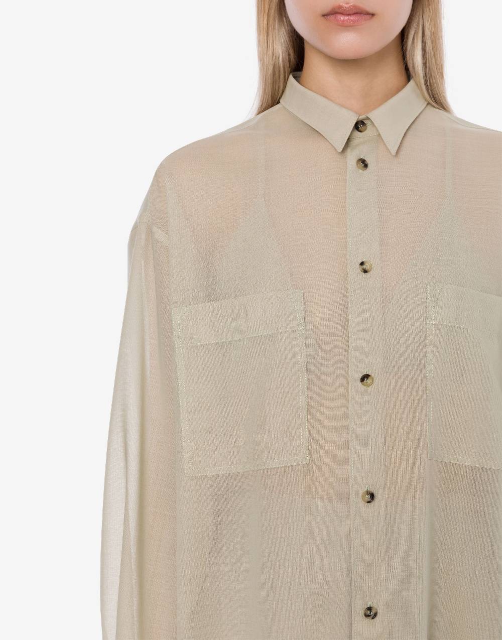 Philosophy Di Lorenzo Serafini Camicia oversize in voile di lana Novità