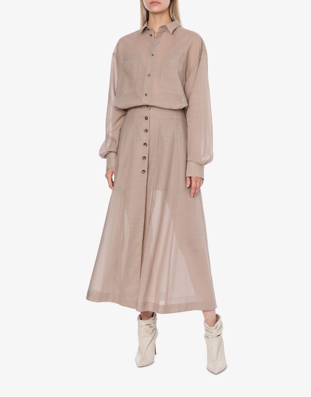 Philosophy Di Lorenzo Serafini Camicia oversize in voile di lana Presa