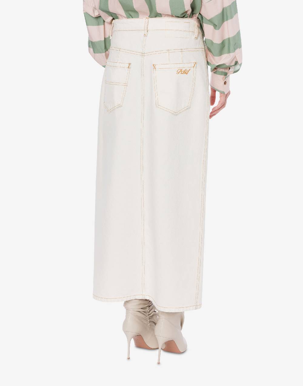 Philosophy Di Lorenzo Serafini Gonna a vita bassa in denim bleach Offerta