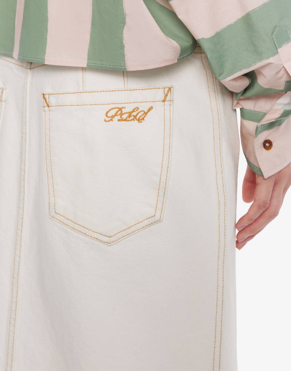 Philosophy Di Lorenzo Serafini Gonna a vita bassa in denim bleach Offerta