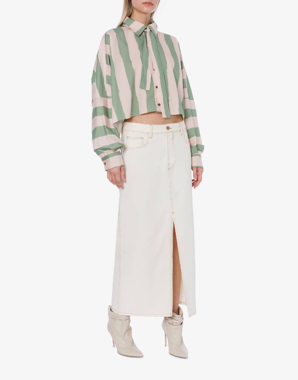 Philosophy Di Lorenzo Serafini Gonna a vita bassa in denim bleach Offerta