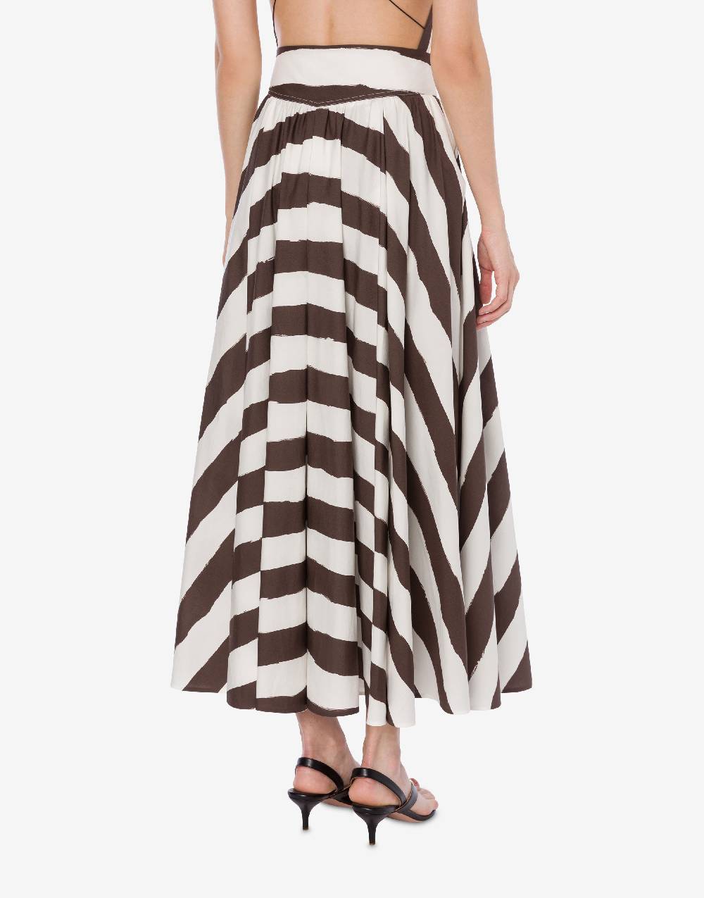 Philosophy Di Lorenzo Serafini Gonna lunga a righe in cotone stretch In Vendita