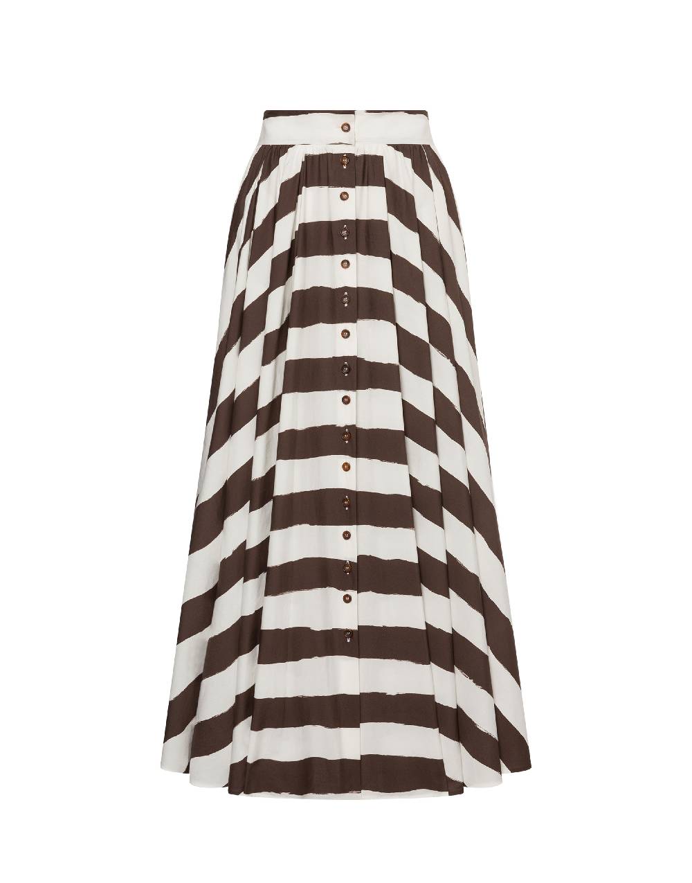 Philosophy Di Lorenzo Serafini Gonna lunga a righe in cotone stretch In Vendita