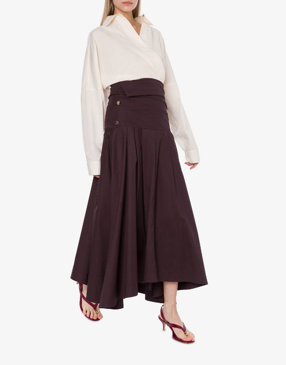 Philosophy Di Lorenzo Serafini Gonna longuette in cotone stretch Vendita Economica