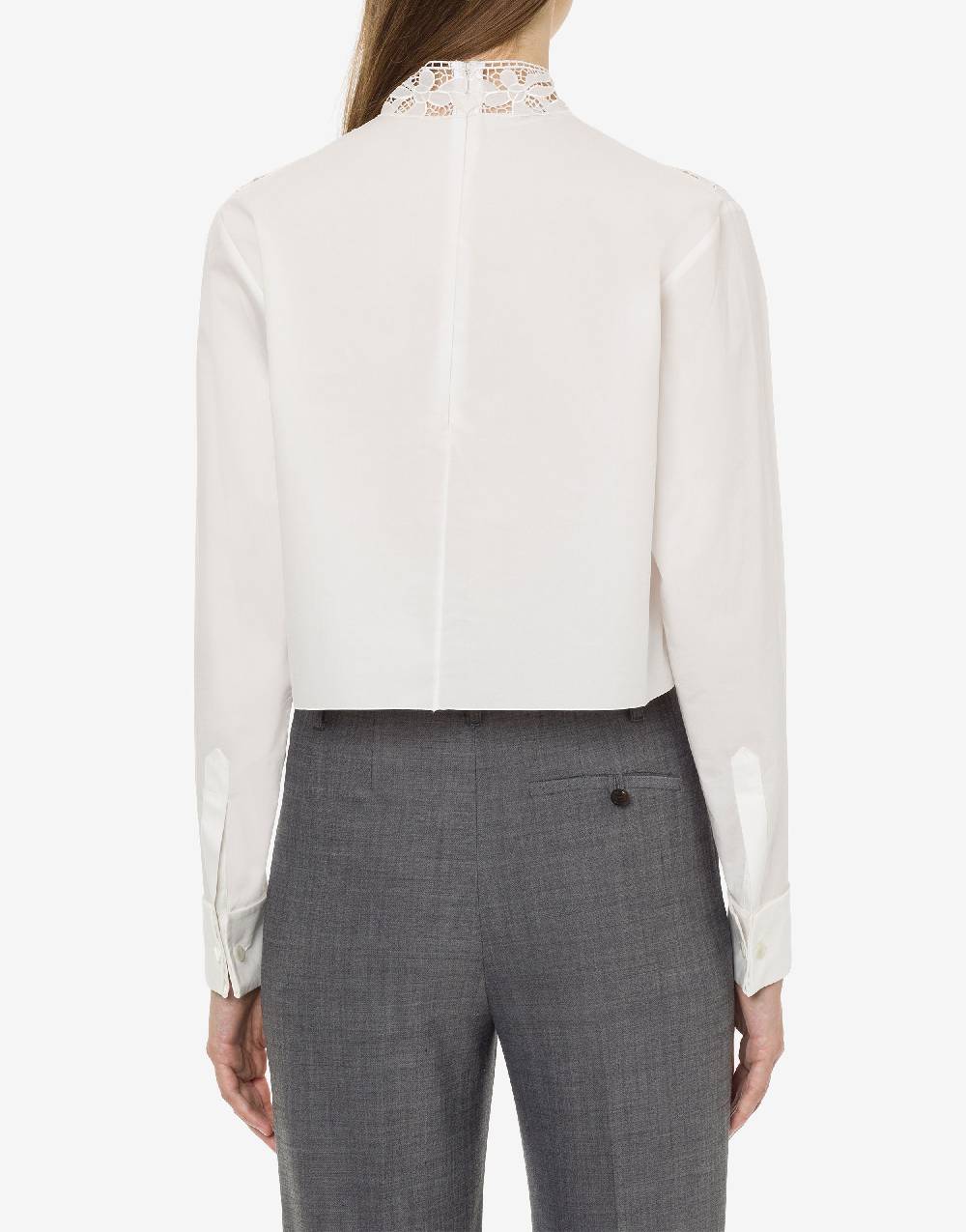 Philosophy Di Lorenzo Serafini Camicia crop in popeline con ricamo I Più Venduti