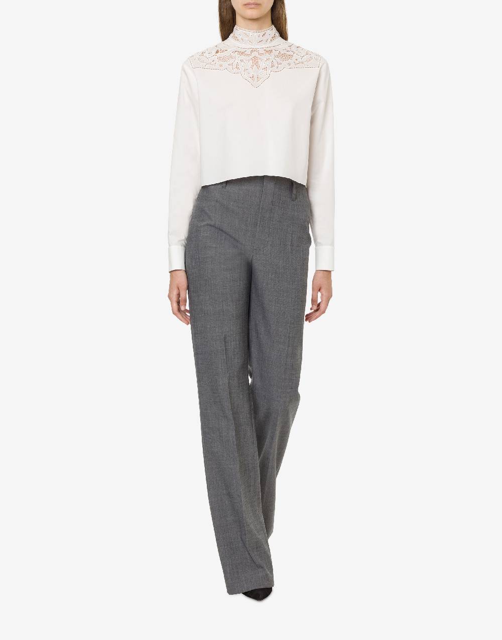 Philosophy Di Lorenzo Serafini Camicia crop in popeline con ricamo I Più Venduti