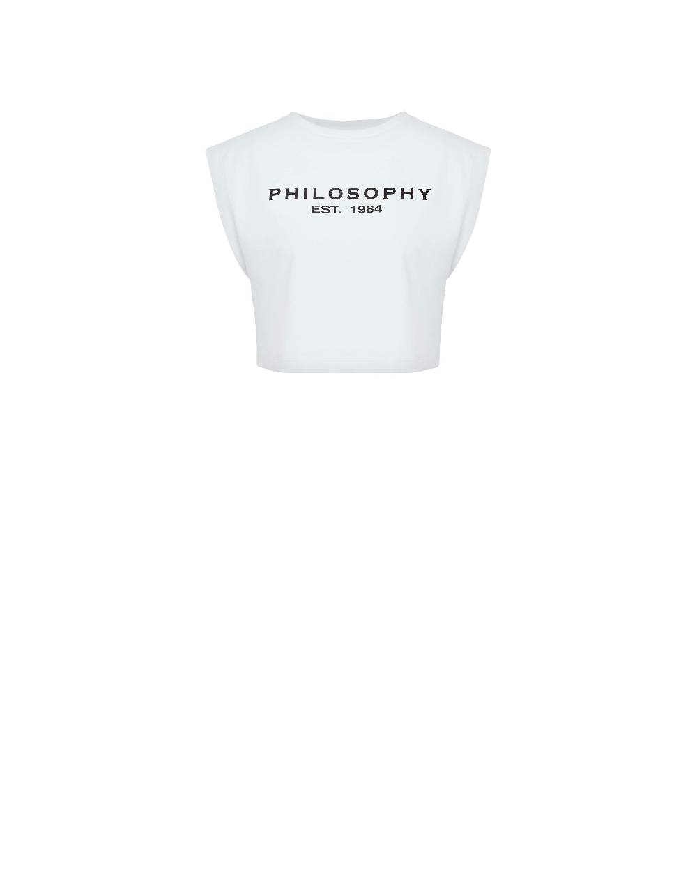 Philosophy Di Lorenzo Serafini Top crop in jersey con logo Nuova
