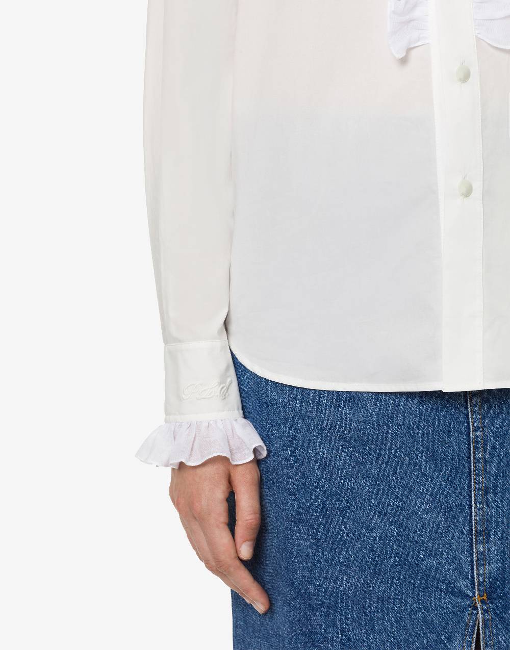 Philosophy Di Lorenzo Serafini Camicia in popeline con ruches Fino Al -60%