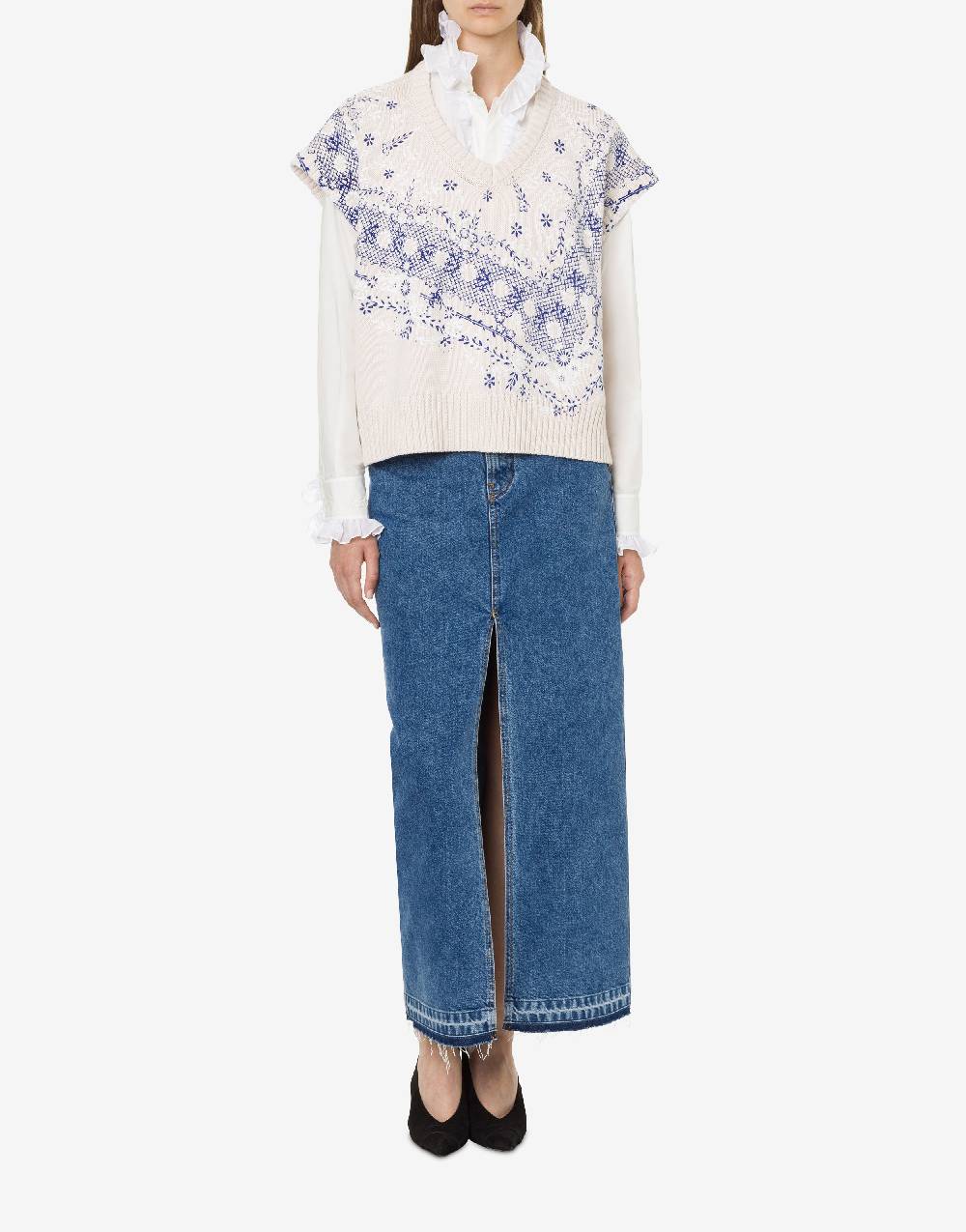 Philosophy Di Lorenzo Serafini Camicia in popeline con ruches Fino Al -60%
