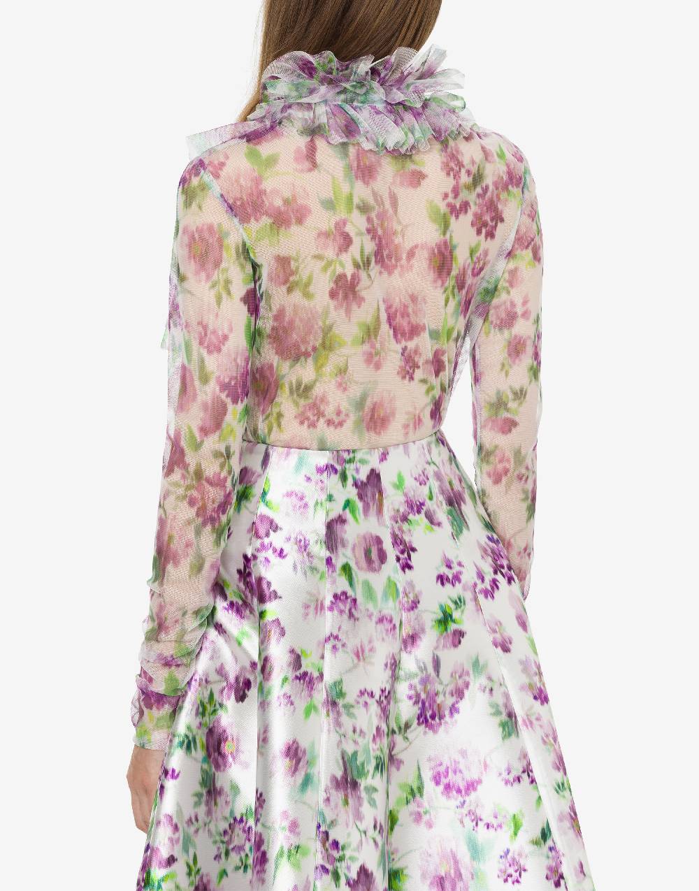 Philosophy Di Lorenzo Serafini Blusa in tulle con stampa fiori Prezzo Ridotto