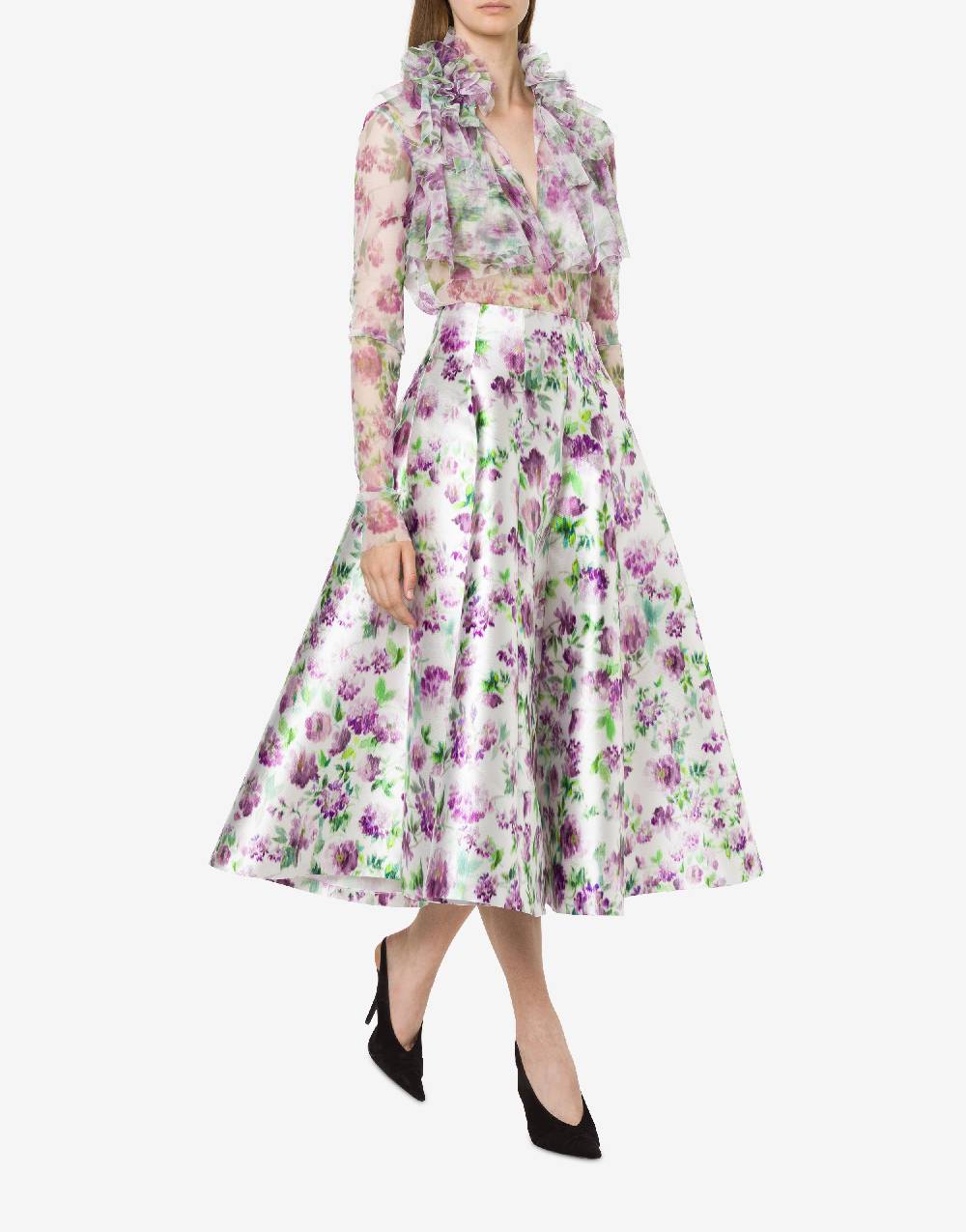 Philosophy Di Lorenzo Serafini Blusa in tulle con stampa fiori Prezzo Ridotto