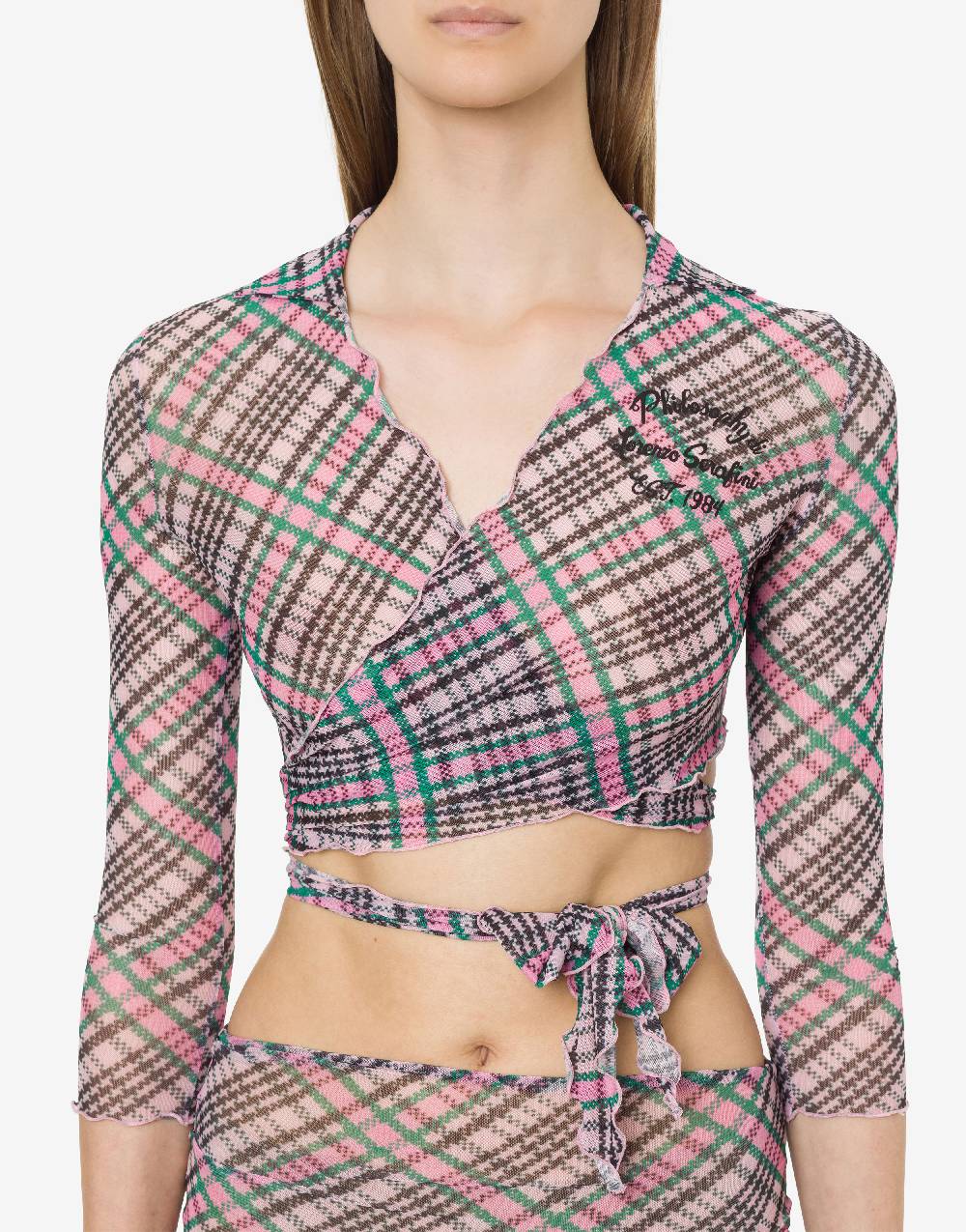 Philosophy Di Lorenzo Serafini Crop top beachwear in tulle Check Convenienza