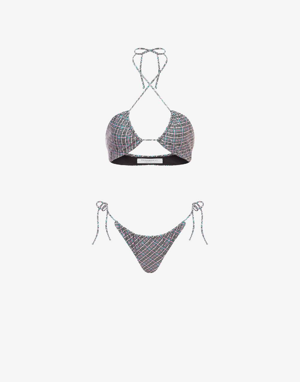 Philosophy Di Lorenzo Serafini Bikini con stampa Check Presa