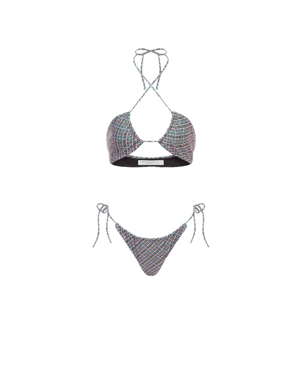 Philosophy Di Lorenzo Serafini Bikini con stampa Check Presa