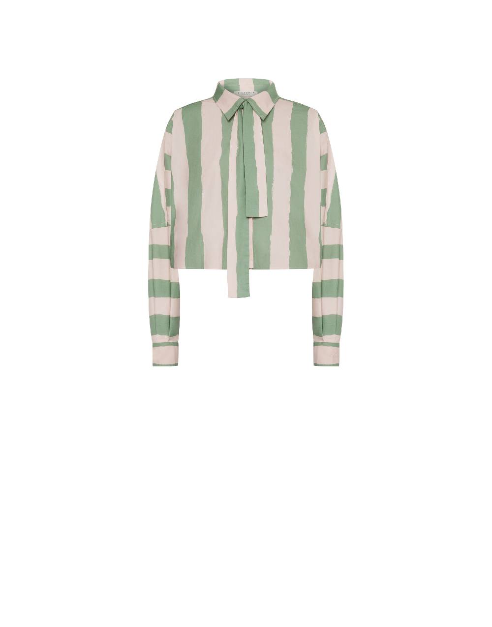 Philosophy Di Lorenzo Serafini Camicia crop a righe in cotone stretch Moda