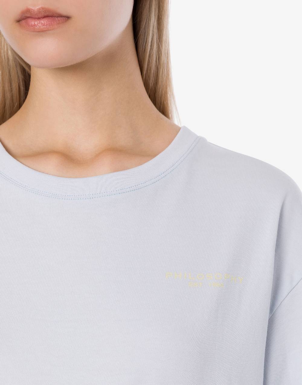 Philosophy Di Lorenzo Serafini T-shirt crop in jersey con logo Spedizione Gratuita