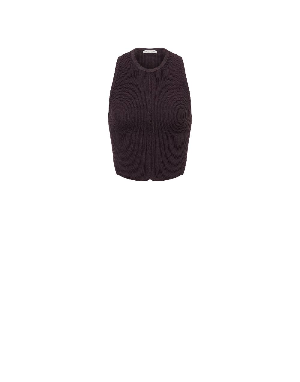 Philosophy Di Lorenzo Serafini Top crop a costine stretch con piercing Offerte esclusive