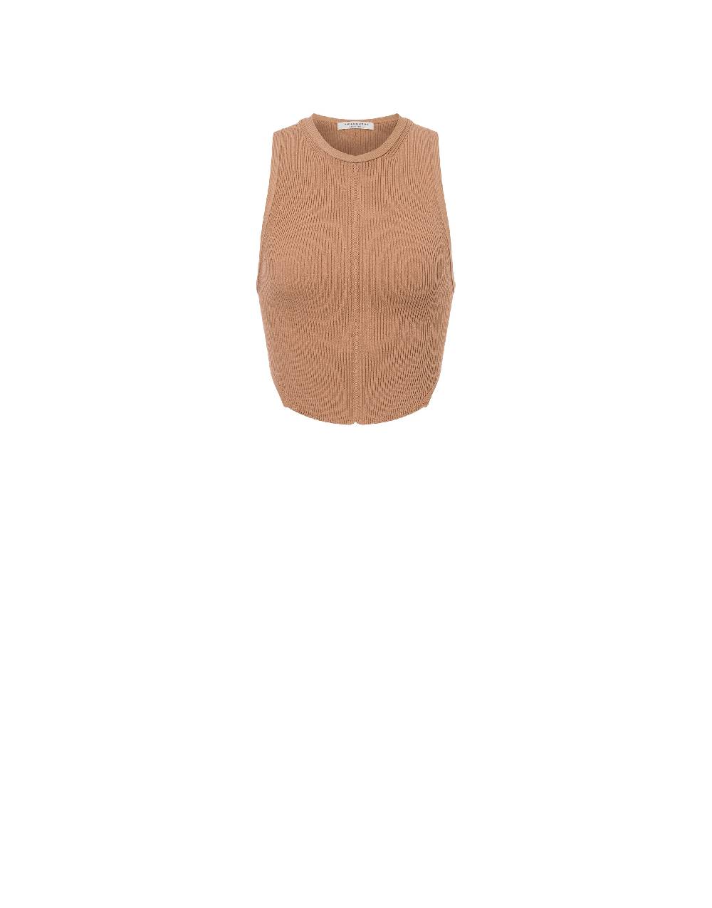 Philosophy Di Lorenzo Serafini Top crop a costine stretch con piercing In Vendita