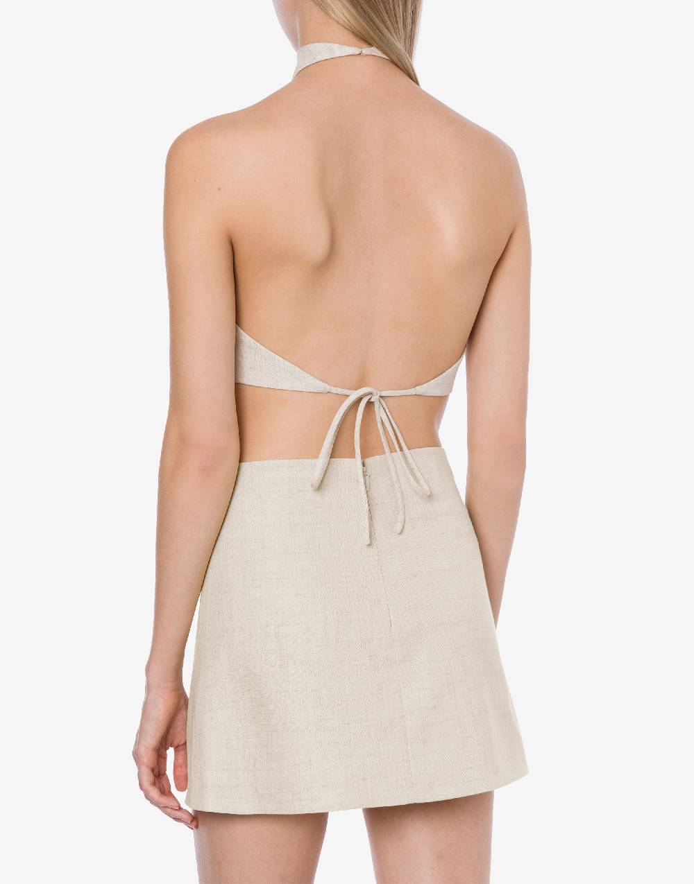 Philosophy Di Lorenzo Serafini Crop top in tela di misto lino Offerte