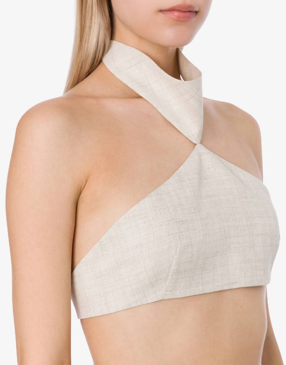 Philosophy Di Lorenzo Serafini Crop top in tela di misto lino Offerte