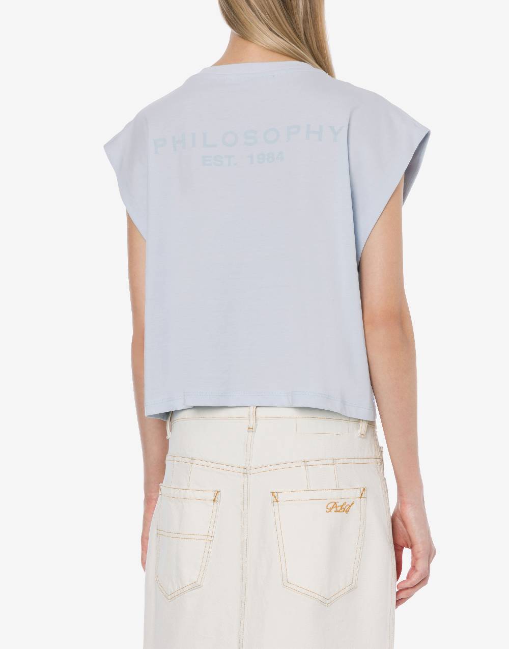 Philosophy Di Lorenzo Serafini T-shirt in jersey con strass Vendita Calda