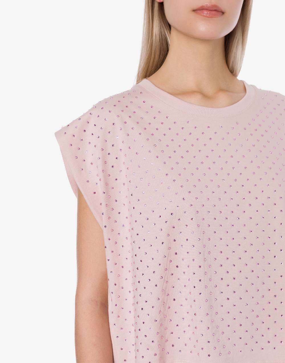 Philosophy Di Lorenzo Serafini T-shirt in jersey con strass Vendita Economica