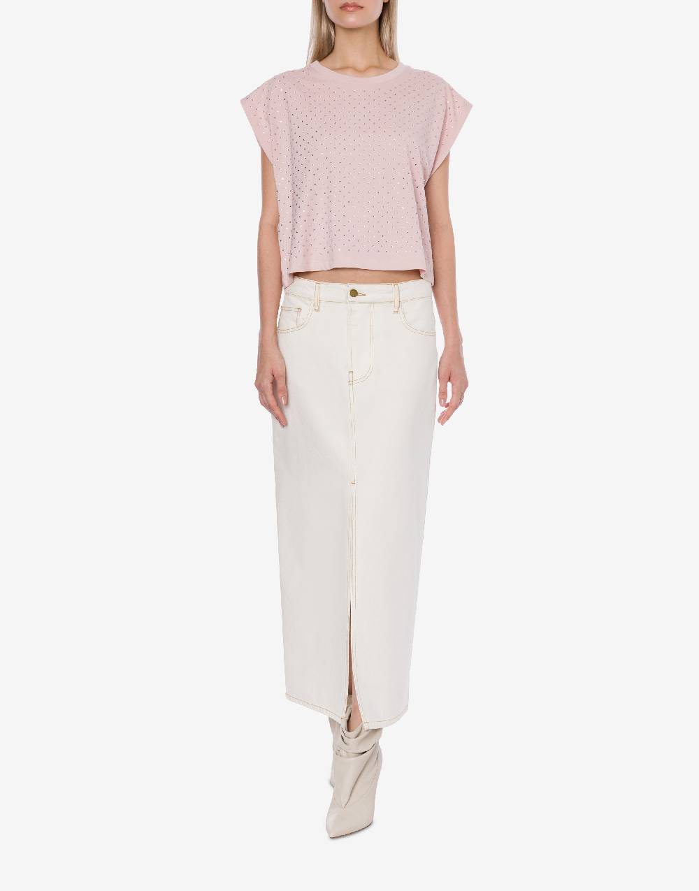 Philosophy Di Lorenzo Serafini T-shirt in jersey con strass Vendita Economica