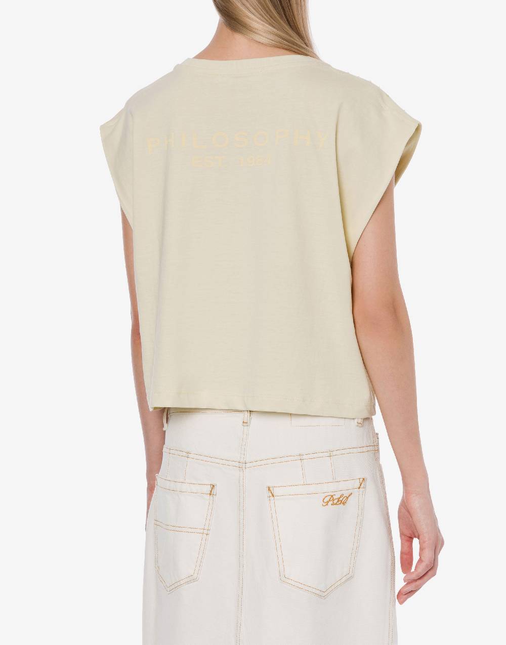 Philosophy Di Lorenzo Serafini T-shirt in jersey con strass Saldi Di Fabbrica