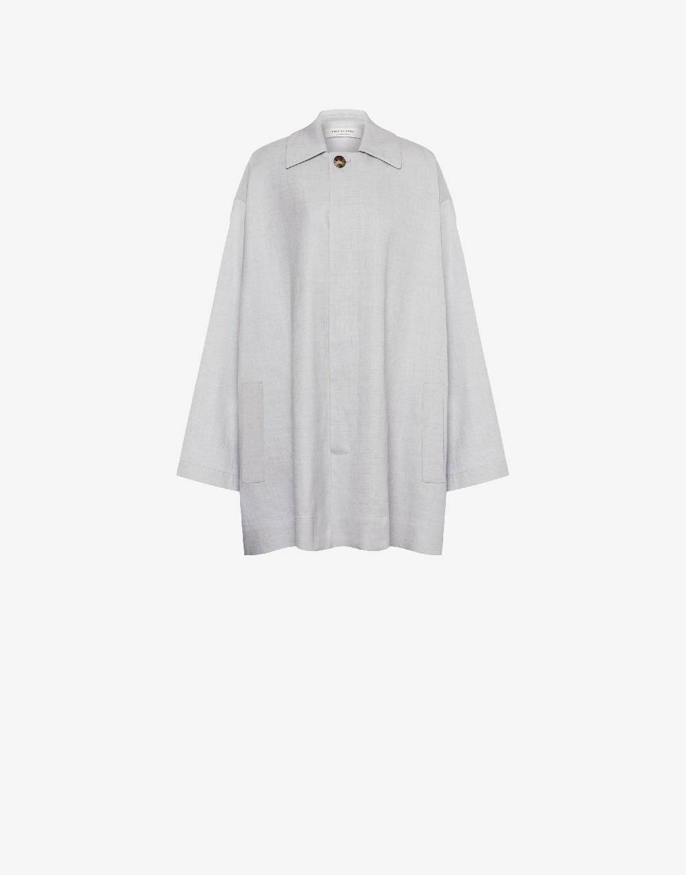 Philosophy Di Lorenzo Serafini Cappotto leggero in tela di misto lino In Saldo