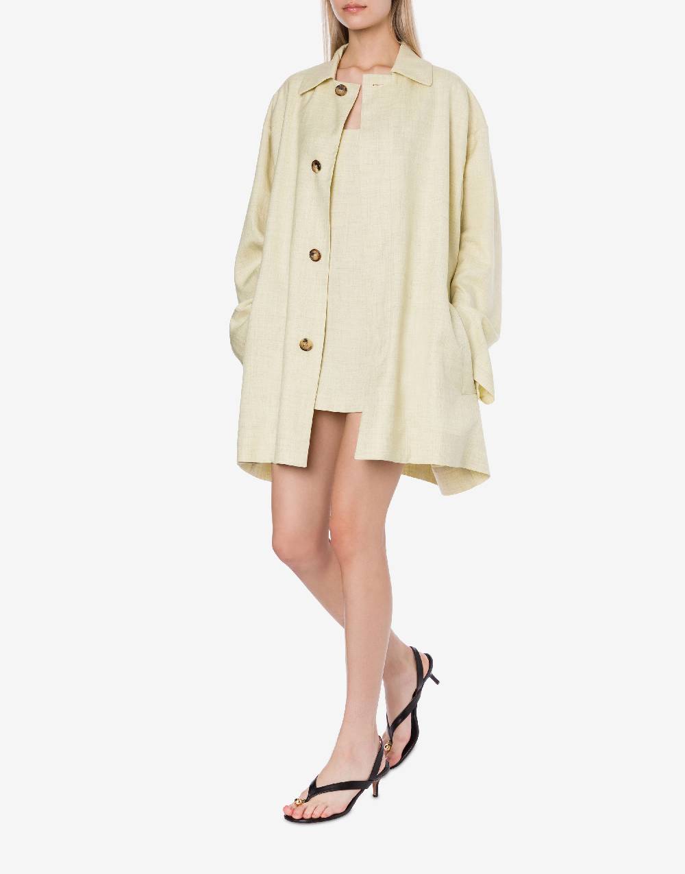 Philosophy Di Lorenzo Serafini Cappotto leggero in tela di misto lino Nuova
