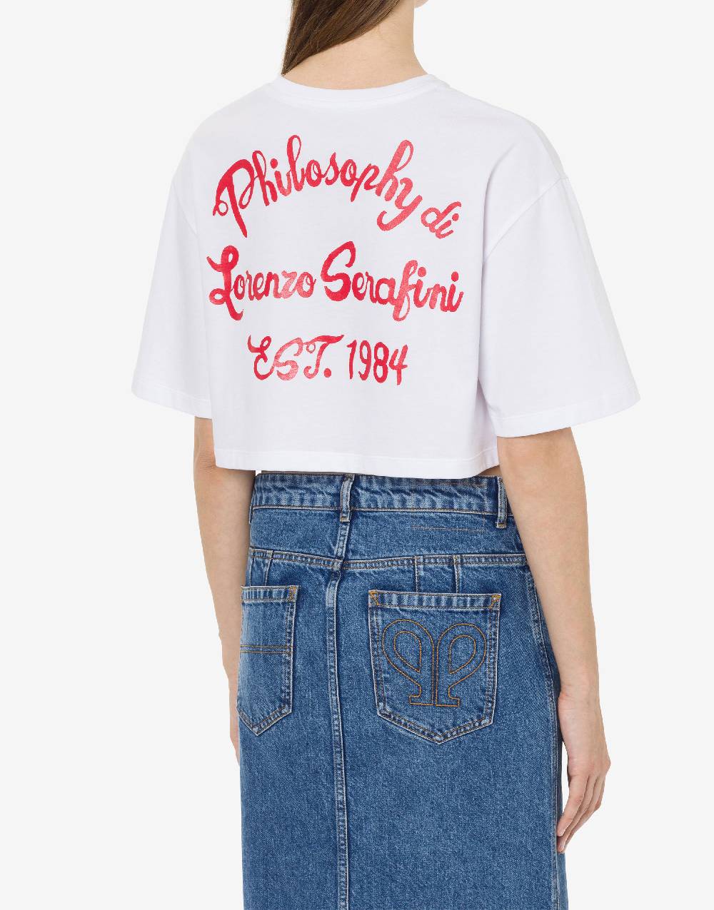 Philosophy Di Lorenzo Serafini T-shirt cropped con stampa logo Qualità